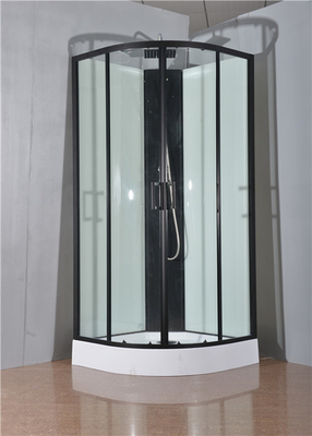 Cabine de duche Circle Quadrant com base e tecto em acrílico branco