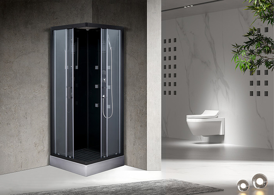 Alumínio quadrado de Tray Black do ABS de Grey Acrylic das cabines do chuveiro do banheiro