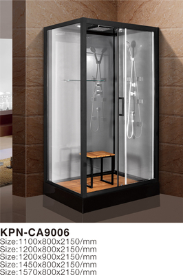 Cabine de chuveiro de canto com design moderno e instalação em pé livre