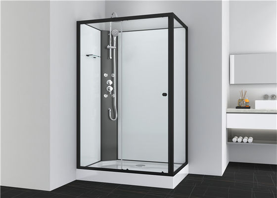 Cabines do chuveiro do banheiro, unidades do chuveiro do quadrante 1100 x 800 x 2250 milímetros de alumínio do preto