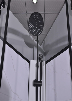 Cabines do chuveiro do banheiro, unidades do chuveiro 850 x 850 x 2250 milímetros de alumínio do preto