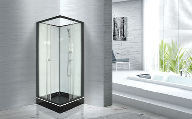 Cabines de vidro do chuveiro do banheiro popular 800 x 800 com a bandeja preta quadrada do ABS