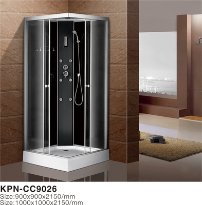 Cabine de chuveiro com bandeja acrílica branca de alumínio silício 900x900x2150mm